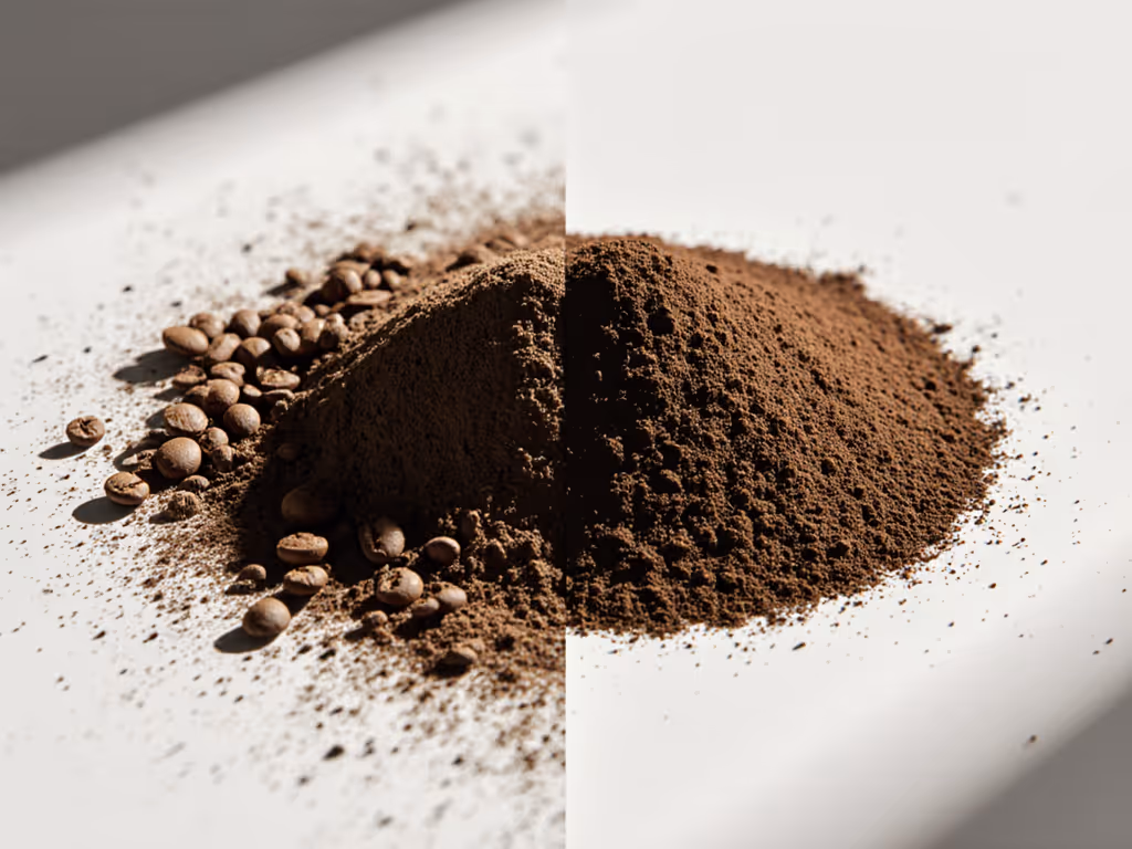 particle size distribution analysis showing pre-and post-clean fines reduction